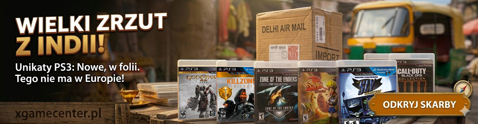 Dostawa rzadkich gier na PS3 z Indii - wszystko nowe w folii